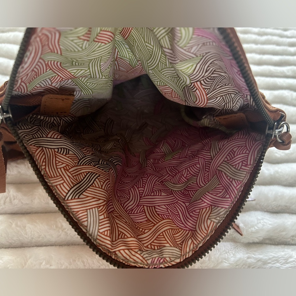 The Sak Leather Embroidered Aztec Studded Crossbody Bag Boho Western Purse - Picture 9 of 9